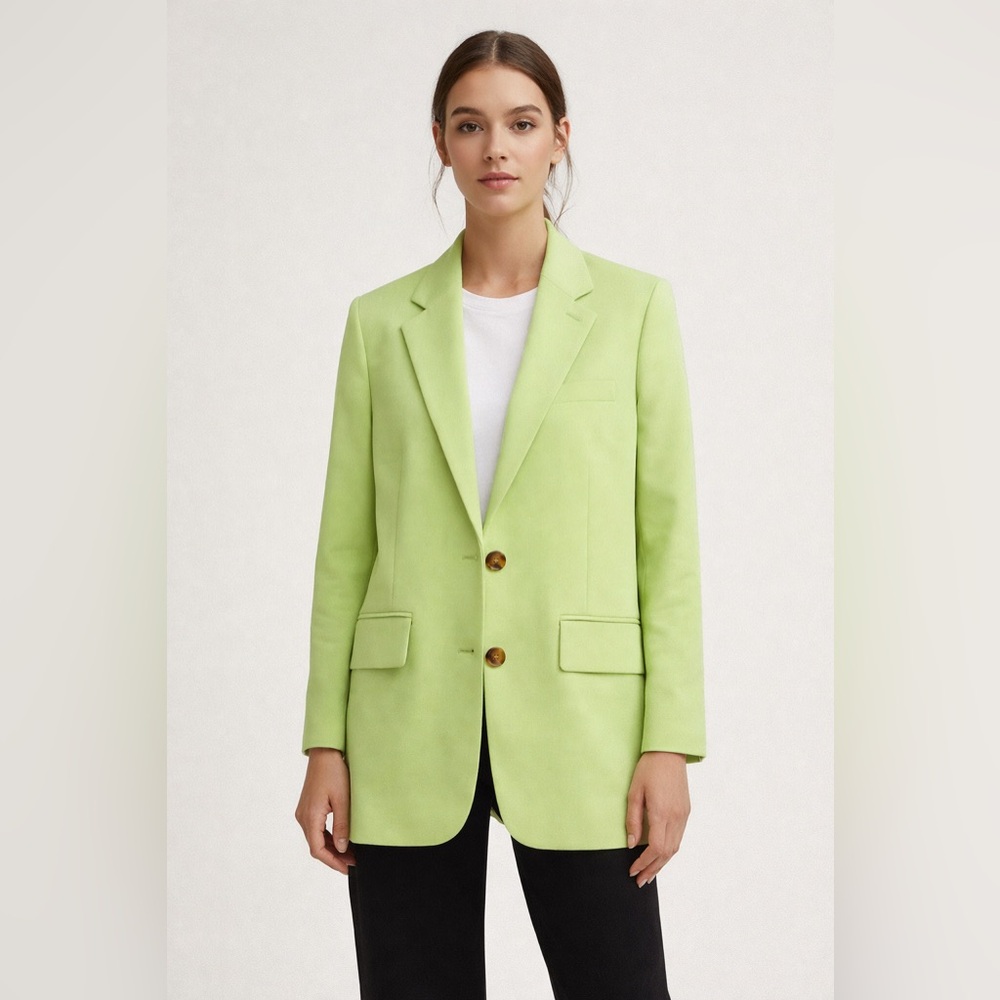 MNG-MANGO || Ayca Chic Light Green Tailored Blazer. Sz. XS